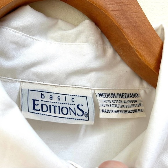 Vintage Autumn Halloween Fall Leaves Pumpkin Embroidered White Button Up Top - Picture 11 of 12